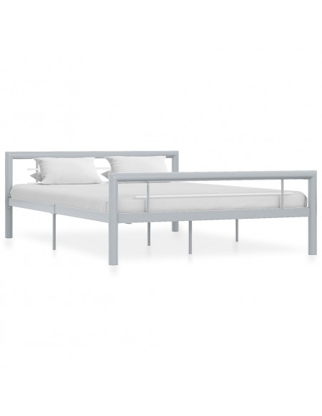 Giroletto Grigio e Bianco in Metallo 160x200 cm