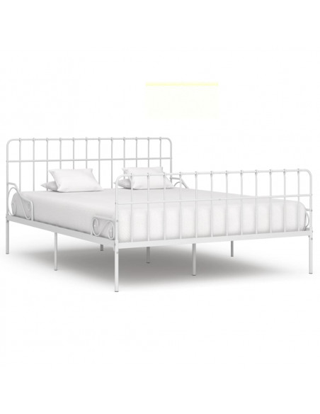Giroletto con Doghe Bianco in Metallo 200x200 cm