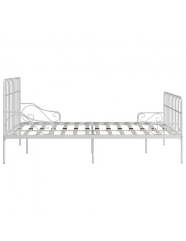 Giroletto con Doghe Bianco in Metallo 200x200 cm