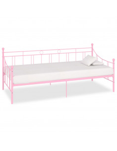 Telaio Divano Letto Rosa in Metallo 90x200 cm 2