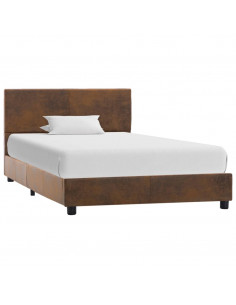 Giroletto Marrone in Similpelle Scamosciata 90x200 cm 2