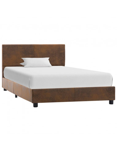 Giroletto Marrone in Similpelle Scamosciata 90x200 cm