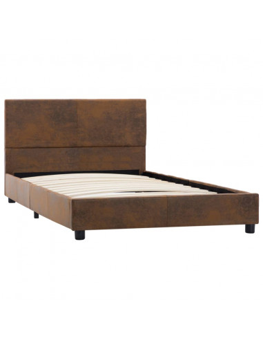 Giroletto Marrone in Similpelle Scamosciata 90x200 cm