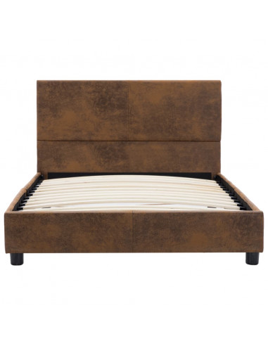 Giroletto Marrone in Similpelle Scamosciata 90x200 cm