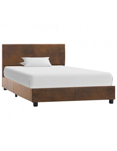 Giroletto Marrone in Similpelle Scamosciata 100x200 cm