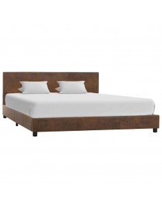 Giroletto Marrone in Similpelle Scamosciata 120x200 cm 2