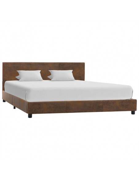 Giroletto Marrone in Similpelle Scamosciata 120x200 cm