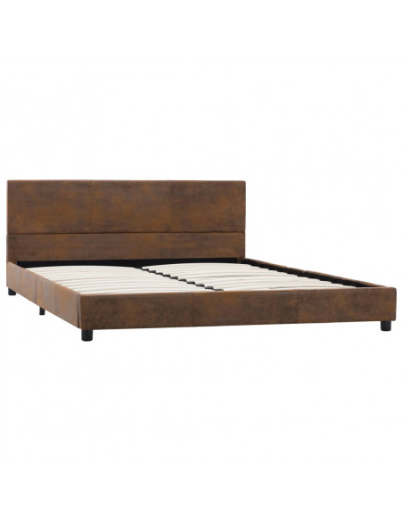 Giroletto Marrone in Similpelle Scamosciata 120x200 cm