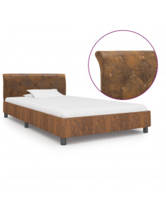 Giroletto Marrone in Similpelle Scamosciata 100x200 cm 2