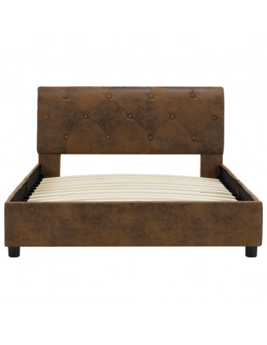 Giroletto Marrone in Similpelle Scamosciata 100x200 cm