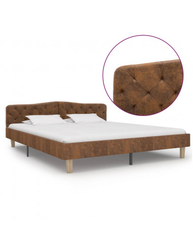 Giroletto Marrone in Similpelle Scamosciata 180x200 cm