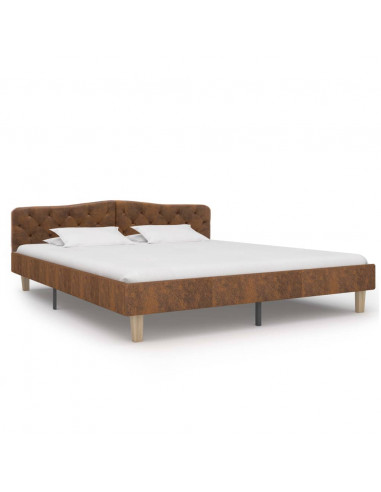 Giroletto Marrone in Similpelle Scamosciata 180x200 cm