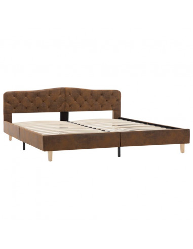 Giroletto Marrone in Similpelle Scamosciata 180x200 cm