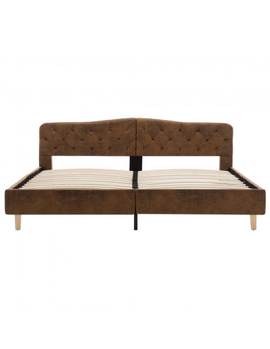 Giroletto Marrone in Similpelle Scamosciata 180x200 cm