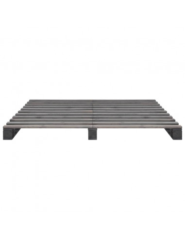 Giroletto in Pallet Grigio Legno Massello di Pino 200x200 cm