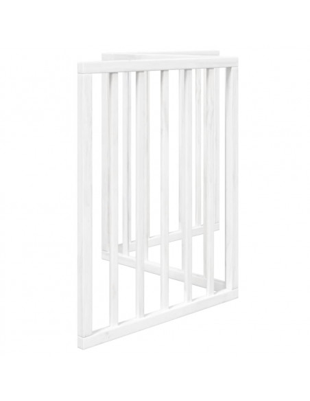 Cancello per Cani Pieghevole 3 Pannelli Bianco 150 cm Pioppo