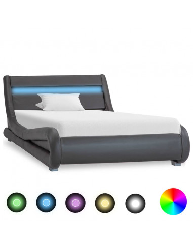 Giroletto con LED Grigio in Similpelle 100x200 cm