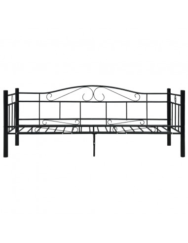 Telaio Divano Letto Nero in Metallo 90x200 cm