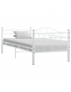 Telaio Divano Letto Bianco in Metallo 90x200 cm 2