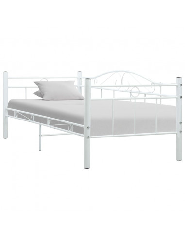 Telaio Divano Letto Bianco in Metallo 90x200 cm