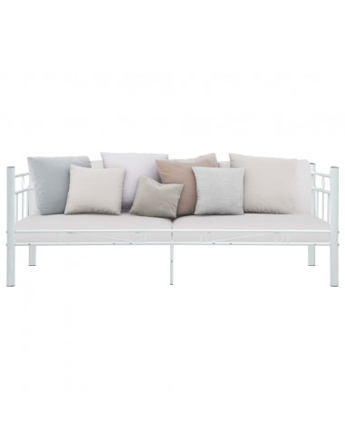 Telaio Divano Letto Bianco in Metallo 90x200 cm