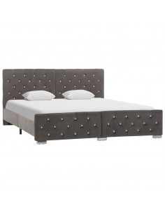 Giroletto Grigio in Velluto 160x200 cm 2