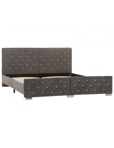 Giroletto Grigio in Velluto 160x200 cm