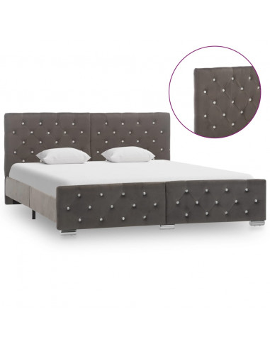 Giroletto Grigio in Velluto 160x200 cm