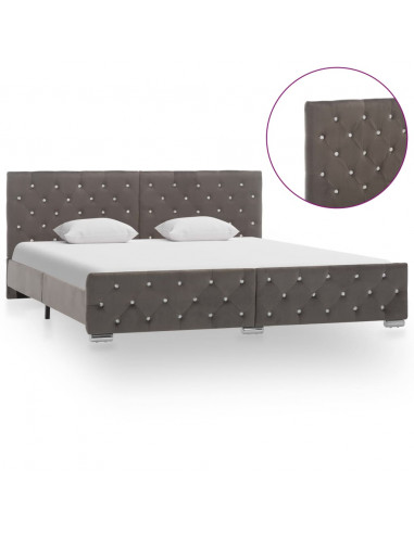 Giroletto Grigio in Velluto 180x200 cm