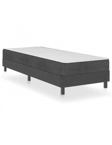 Letto a Molle Grigio in Tessuto 80x200 cm
