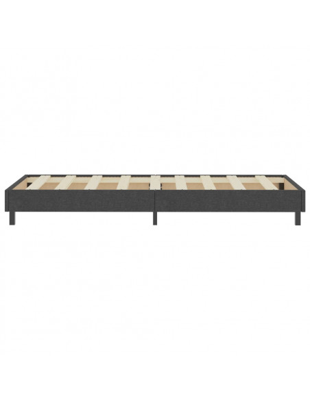 Letto a Molle Grigio in Tessuto 80x200 cm
