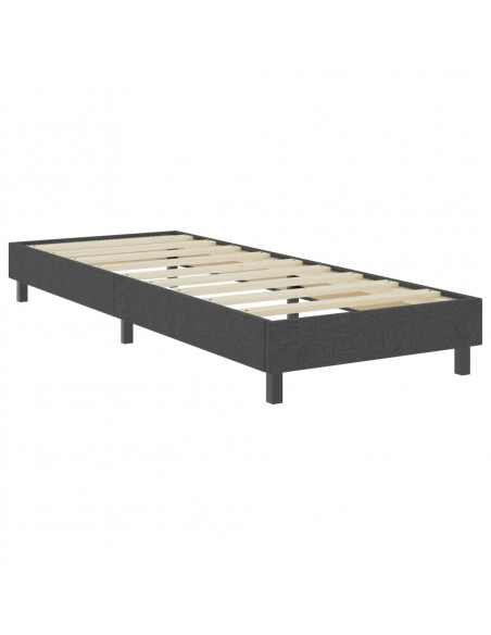Letto a Molle Grigio in Tessuto 80x200 cm