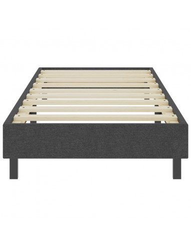 Letto a Molle Grigio in Tessuto 80x200 cm