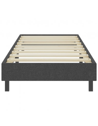 Letto a Molle Grigio in Tessuto 90x200 cm