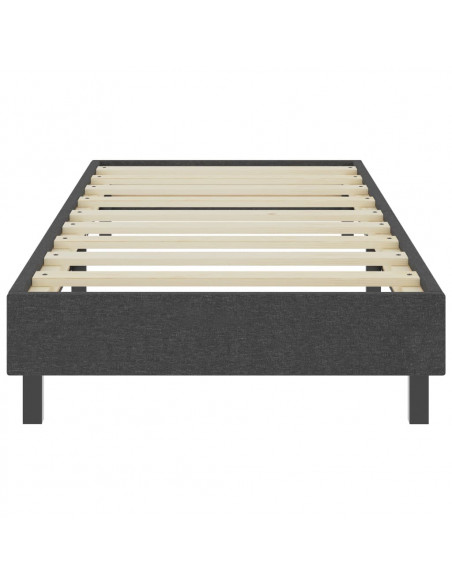 Letto a Molle Grigio in Tessuto 90x200 cm