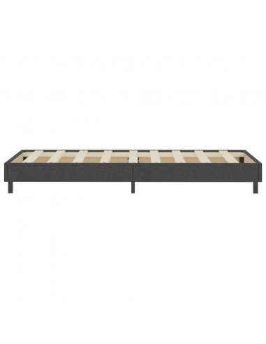 Letto a Molle Grigio in Tessuto 90x200 cm