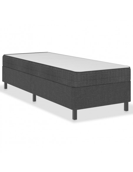 Letto a Molle Grigio in Tessuto 90x200 cm