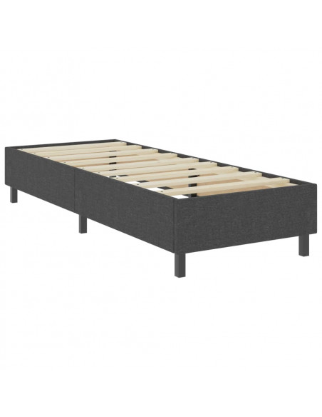 Letto a Molle Grigio in Tessuto 90x200 cm