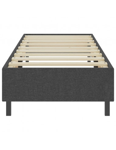 Letto a Molle Grigio in Tessuto 90x200 cm