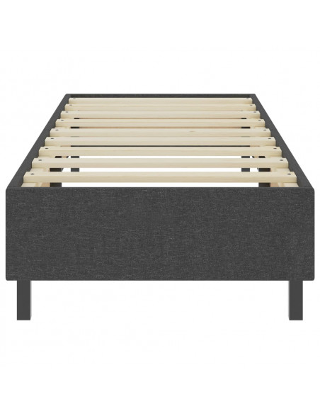 Letto a Molle Grigio in Tessuto 90x200 cm