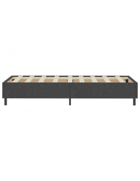 Letto a Molle Grigio in Tessuto 90x200 cm