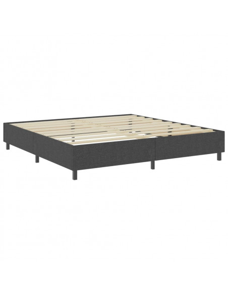 Letto a Molle Grigio in Tessuto 200x200 cm
