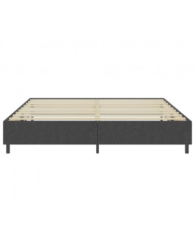 Letto a Molle Grigio in Tessuto 200x200 cm