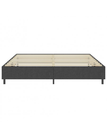 Letto a Molle Grigio in Tessuto 200x200 cm