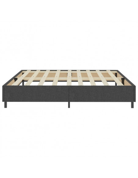 Letto a Molle Grigio in Tessuto 200x200 cm