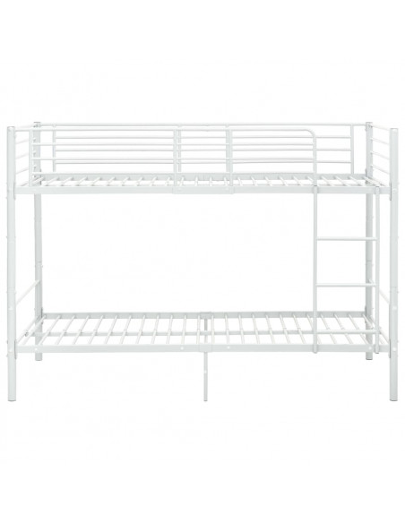 Letto a Castello Bianco in Metallo 90x200 cm