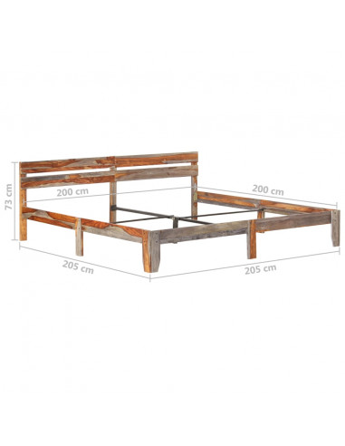 Giroletto in Legno Massello di Sheesham 200x200 cm