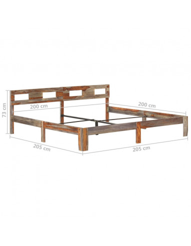 Giroletto in Legno Massello di Sheesham 200x200 cm