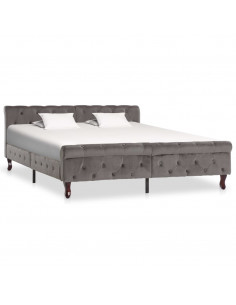 Giroletto Grigio in Velluto 160x200 cm 2