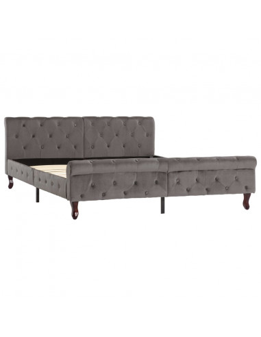 Giroletto Grigio in Velluto 160x200 cm